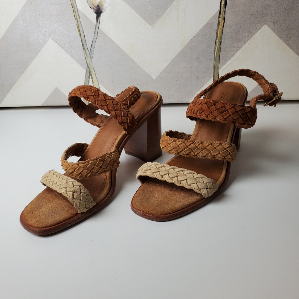 Frye Amy braided sandals Size 7.5